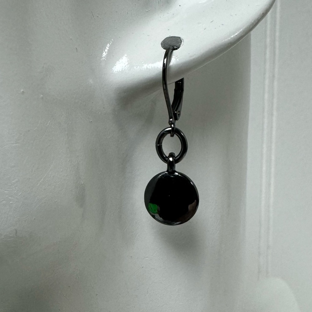 Lia Sophia Gunmetal Drop Earrings